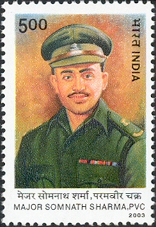 Somnath Sharma 2003 stamp of India.jpg