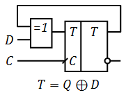 Реализация D-триггера на базе T-триггера.png