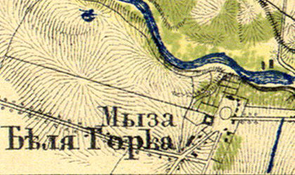 План мызы Белогорка. 1860 год