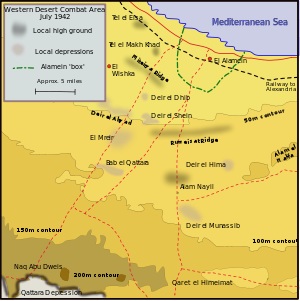 Район Эль-Аламейна в августе 1942 г.