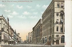 PostcardJacksonvilleFLBayStWestOfLaura1910.jpg