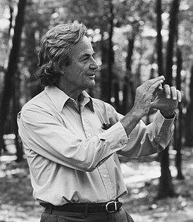 RichardFeynman-PaineMansionWoods1984 copyrightTamikoThiel bw.jpg