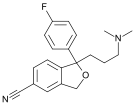 Citalopram structure.svg