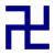 Blue left-handed Swastika.svg