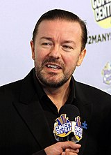 Ricky Gervais at Comedy Central’s «Night of Too Many Stars» in 2010.