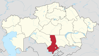 Turkistan in Kazakhstan.svg