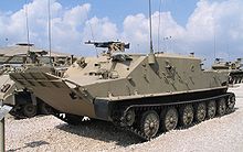 Советский гусеничный плавающий броневой транспортер БТР-50