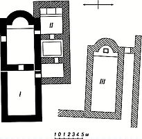 План фундаментов зданий в Судагылане (I — VIII—IX вв., II — VIII—IX вв., III — V—VI вв.)[324]