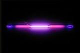 Glass tube shining purple