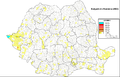 Распределение болгар в Румынии в соответствии с переписью 2002 года