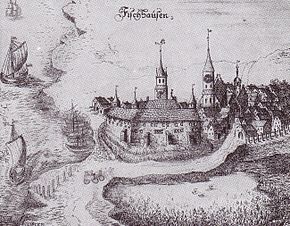 Кристоф Харткнох[en]. Фишхаузен в 1684 году, гравюра на медной пластине.