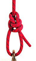 Водяной беседочный (англ.)[1], Water bowline. Простая петля, булинь с дополнительным полуштыком для уменьшения заклинивания мокрого узла[1]. [abok 24]