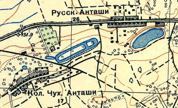 План деревни Анташи. 1931 год