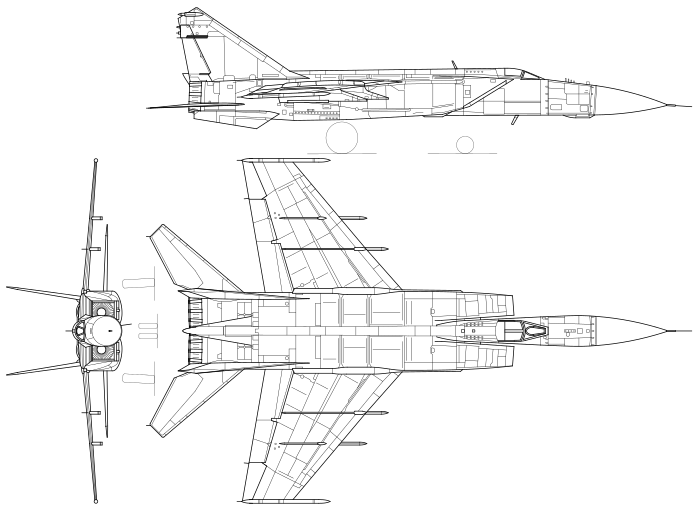 Mikoyan-Gurevich MiG-25 3-view.svg