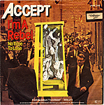 Обложка сингла Accept «I’m a Rebel» (1980)