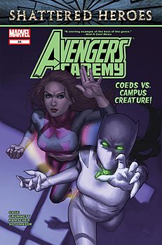 Джули Пауэр (слева) и Ава Айала (справа) на обложке Avengers Academy #24 (Январь 2012).