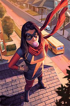 Камала Хан на варианте обложки Ms. Marvel Vol 3 #2 Художник — Джордж Молина.