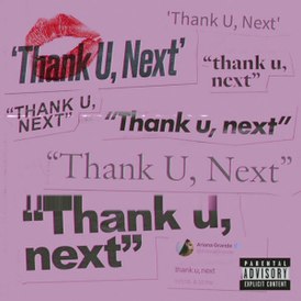 Обложка сингла Арианы Гранде «thank u, next» (2018)